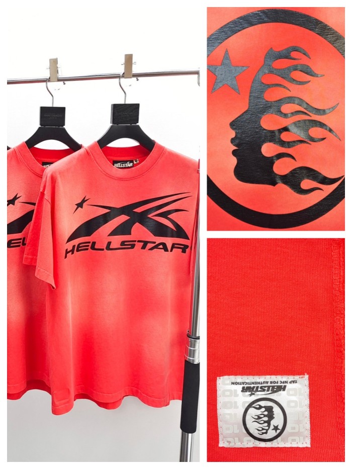 [Big & Tall for weights up to 260 lbs]1:1 quality version Washed Version All Black Logo tee with NFC tag