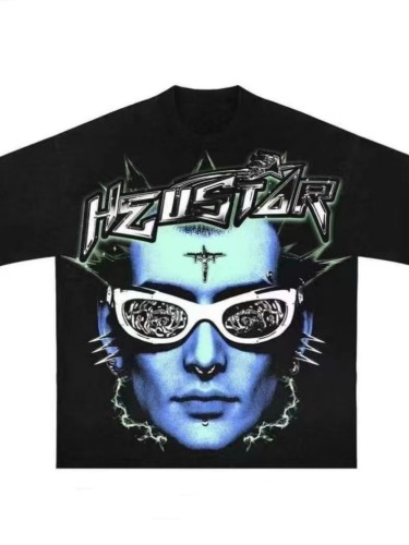 Magic Glasses Forehead Jesus Cross Portrait Print tee