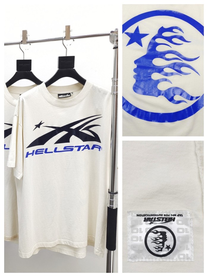[Big & Tall for weights up to 260 lbs]1:1 quality version HS Black and Blue Logo Tee with NFC tag
