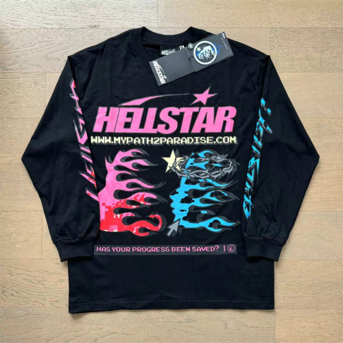 Back Forked Junction Letter Print Long Sleeve T-Shirt
