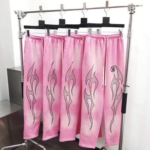 1:1 quality version HS Silver Flame Pink Straight Leg Pants with NFC tag