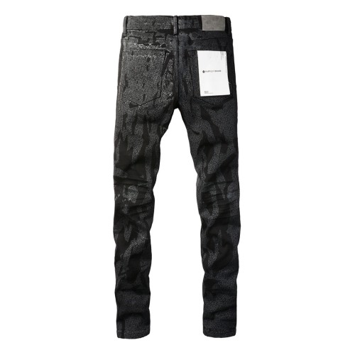 1:1 quality version Black Layered Floral Jeans