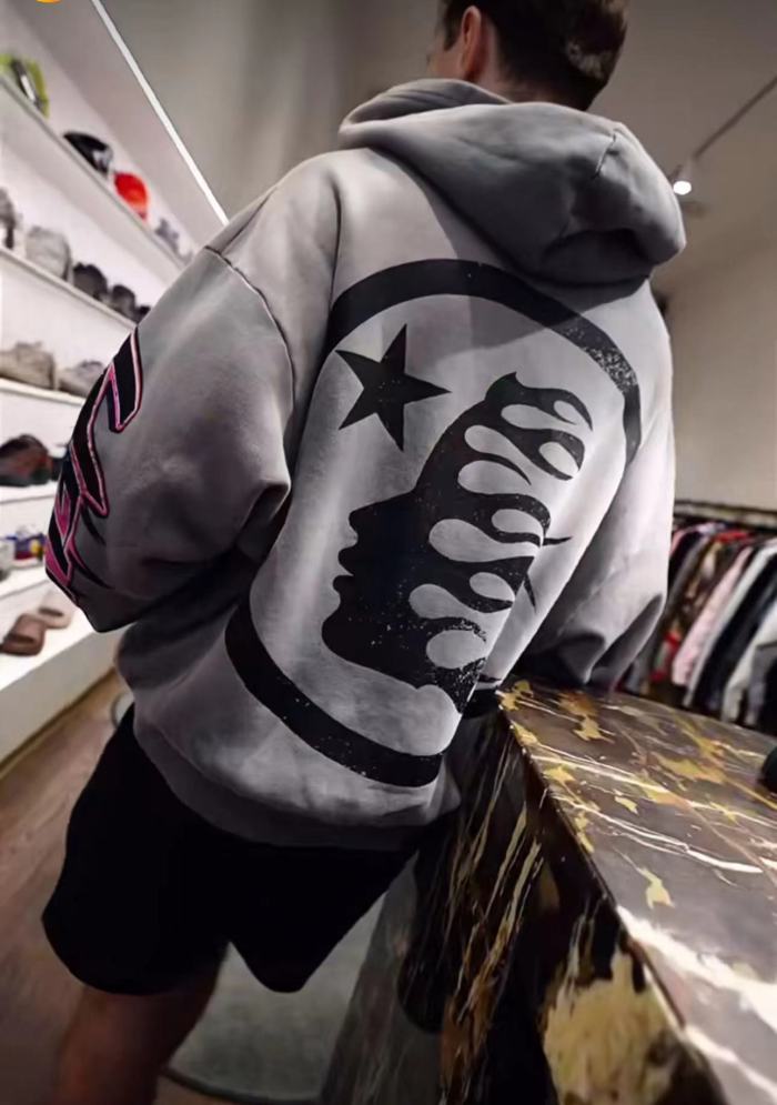 [Big & Tall for weights up to 260 lbs]1:1 quality version HS Future Fire Hoodie & Pink and Black Fire Pants Set with NFC tag