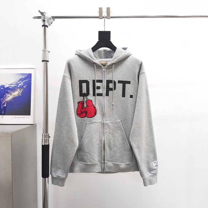 [Big & Tall for weights up to 260 lbs]1:1 quality version Boxing Gloves Big Logo Zipper Hoodie 2 colors
