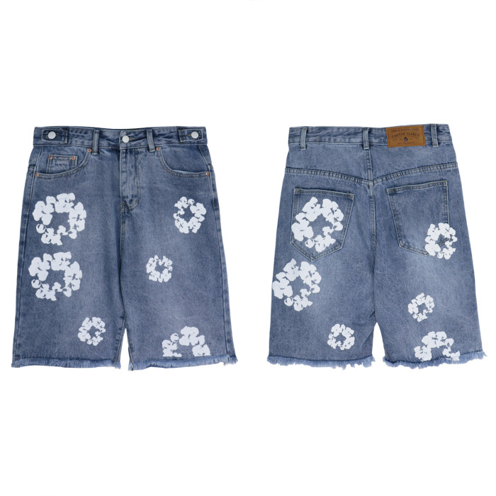 Classic Kapok Raw Edge Denim Shorts 3 colors