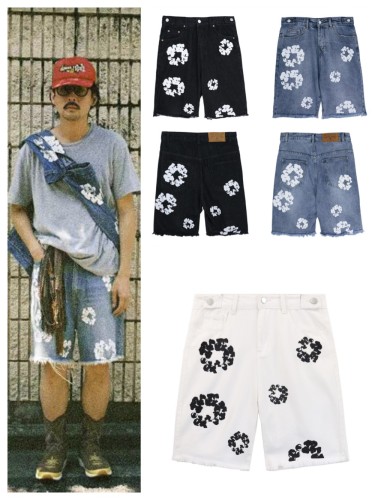 Classic Kapok Raw Edge Denim Shorts 3 colors