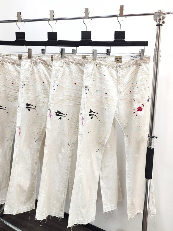 1:1 quality version Pleated Splash Inked Back Pocket Monogrammed Work Pants
