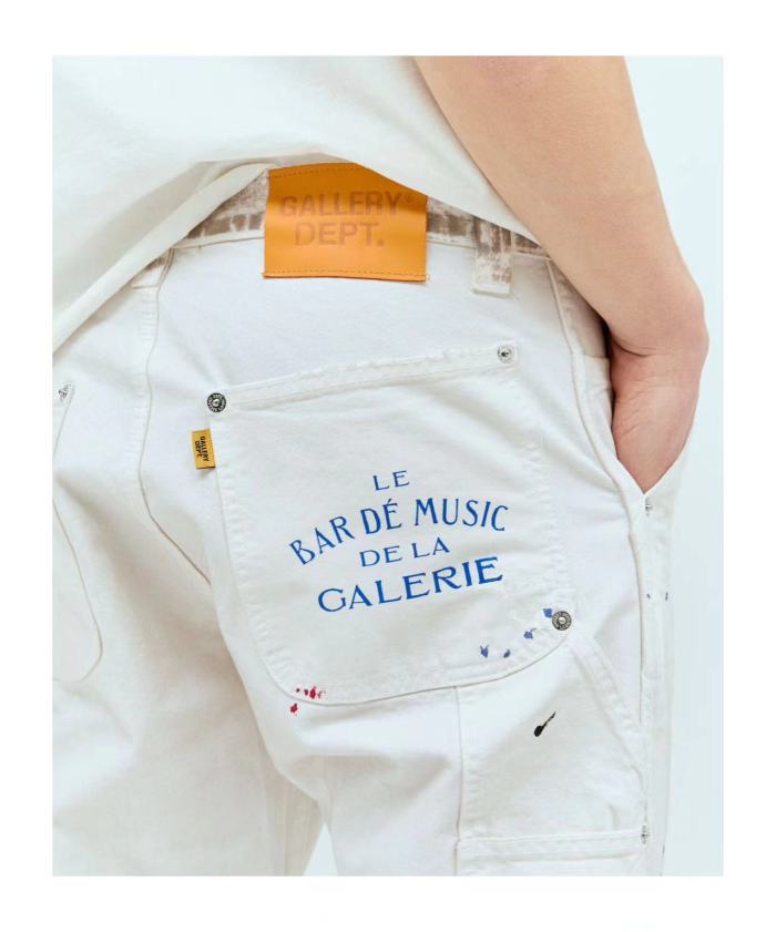 1:1 quality version Pleated Splash Inked Back Pocket Monogrammed Work Pants
