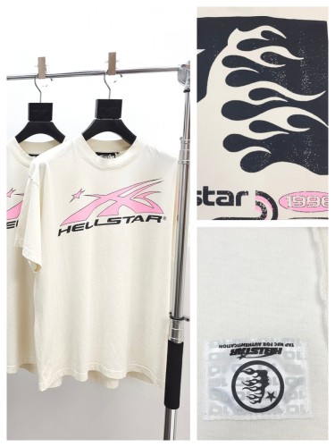 1:1 quality version Pink Black Logo Back Side Face Goddess tee with NFC tag