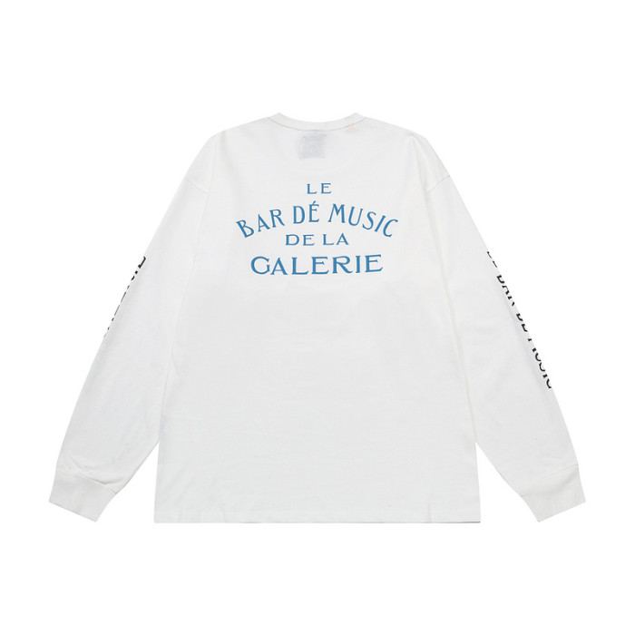 Pocket Blue French Letter Long Sleeve T-Shirt 2 colors