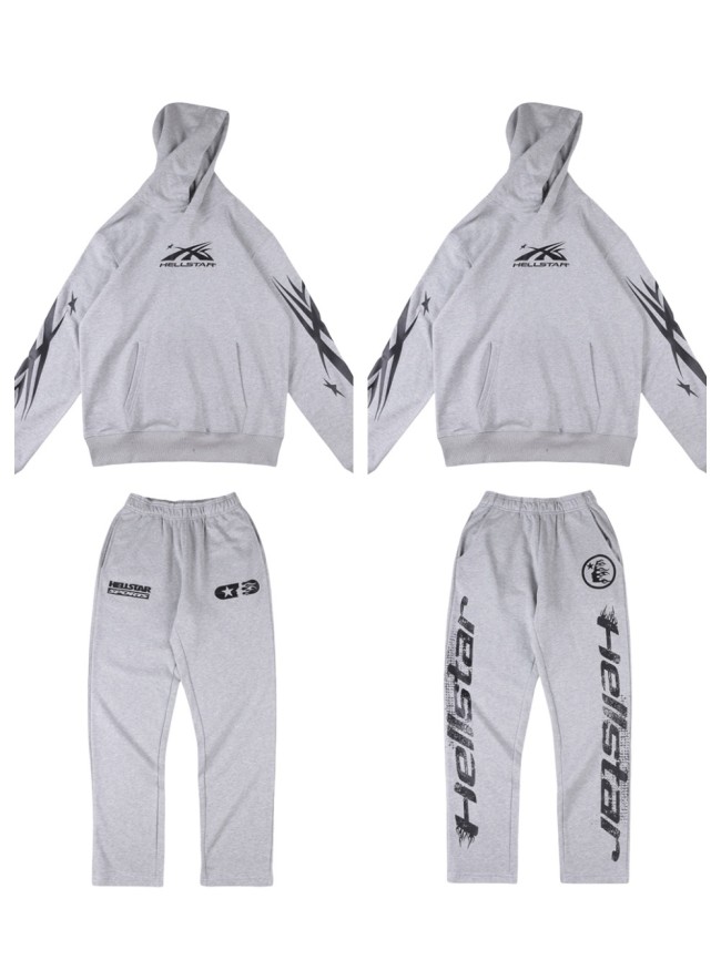 1:1 quality version Solid Color Basic Logo hoodie & pants set