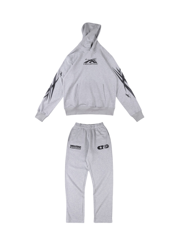 1:1 quality version Solid Color Basic Logo hoodie & pants set