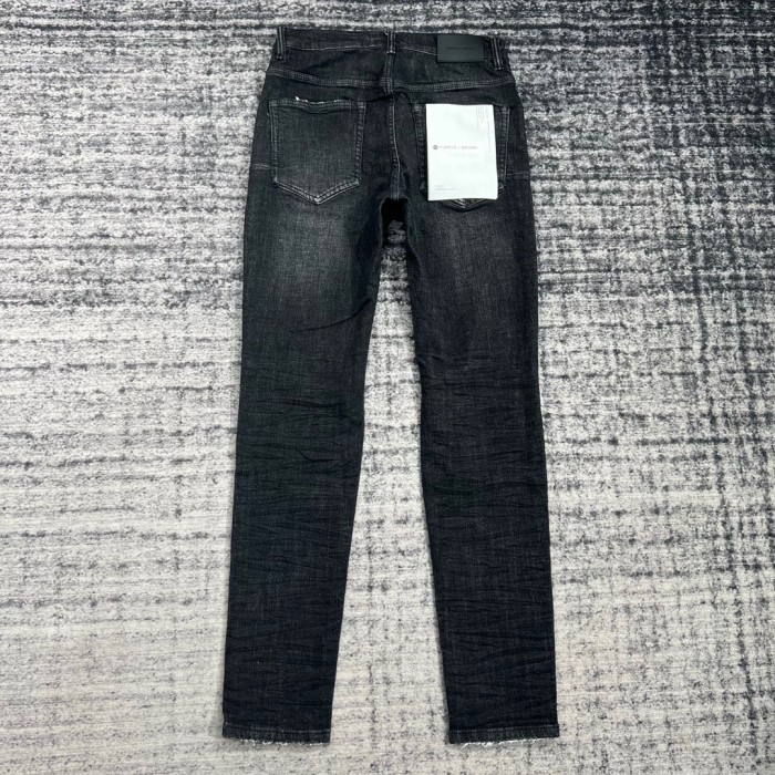   1:1 quality version Double Knee Ripped Ink Dot Jeans