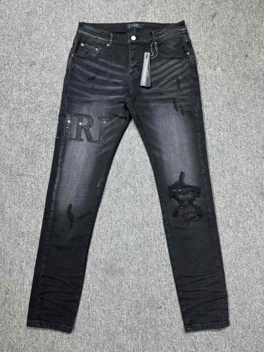 [buy more save more]1:1 quality version Rhinestone Monogram Embroidered Patch Jeans