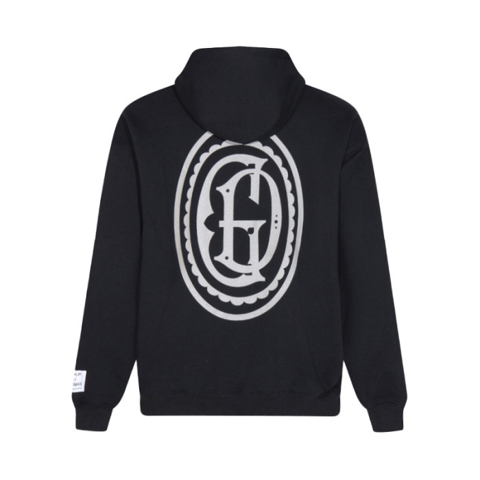   French English Overlapping Basic Letter Slogan hoodie