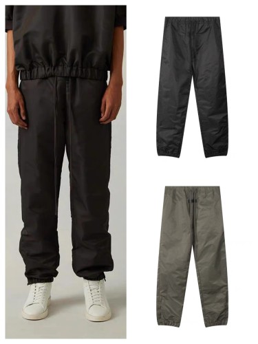 1:1 quality version Side-zip nylon woven drawstring pants 2 colors