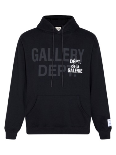 French English Overlapping Basic Letter Slogan hoodie