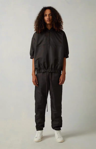 1:1 quality version Side-zip nylon woven drawstring pants 2 colors
