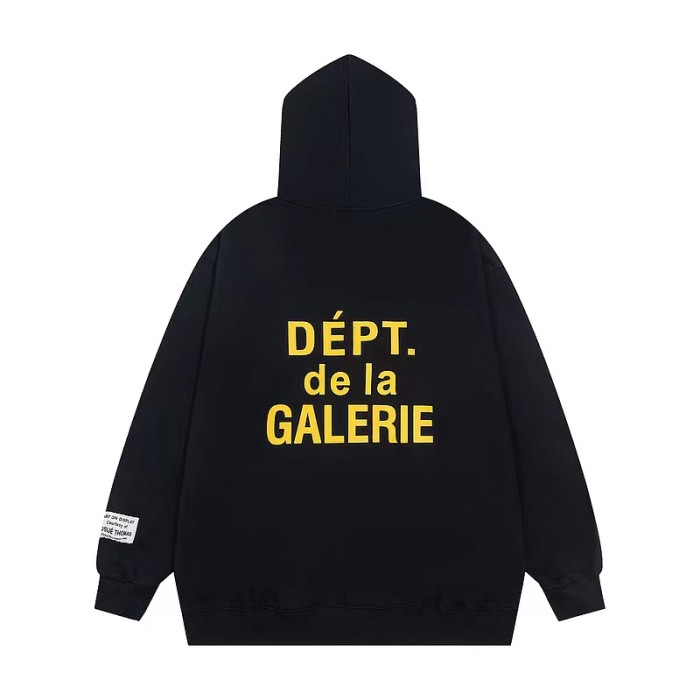   Front and back French letter print zipper hoodie 2 colors