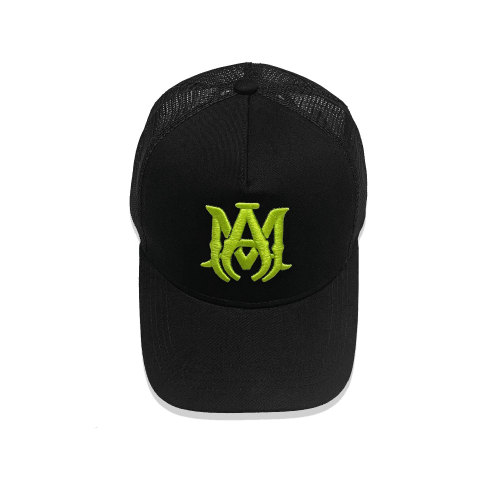 Classic AM Big Logo Embroidery Breathable Mesh Cap 3 colors