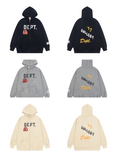 Boxing Gloves Letter Logo Print Zipper hoodie 3 colors