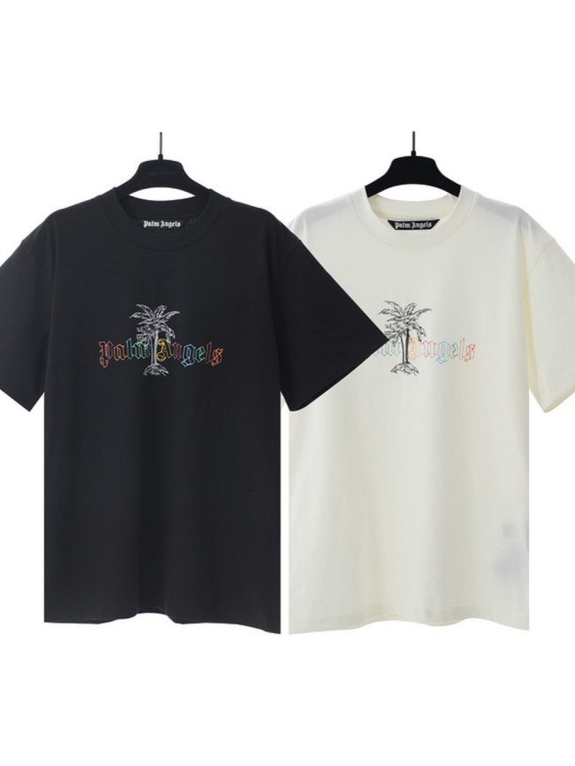 24ss Coconut Colorful Letter Embroidered tee 2 colors