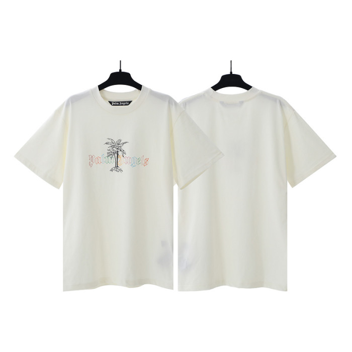 24ss Coconut Colorful Letter Embroidered tee 2 colors