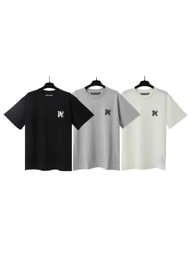 Solid Color Small Logo Print tee 3 colors