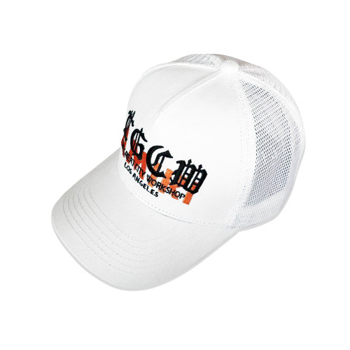 Simple Sanskrit Letter Embroidery Breathable Mesh Cap