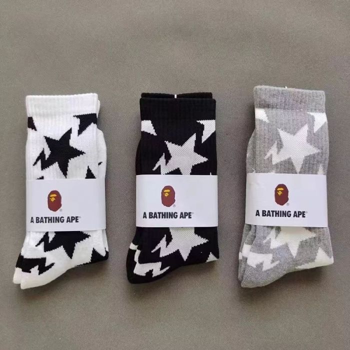 Lightning Pentagram Alphabet Sport Socks 3 colors