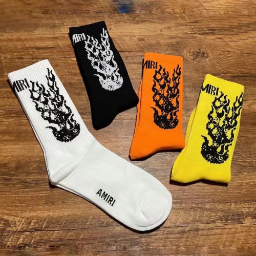 Flame Alphabet Mid-Calf Socks 4 colors