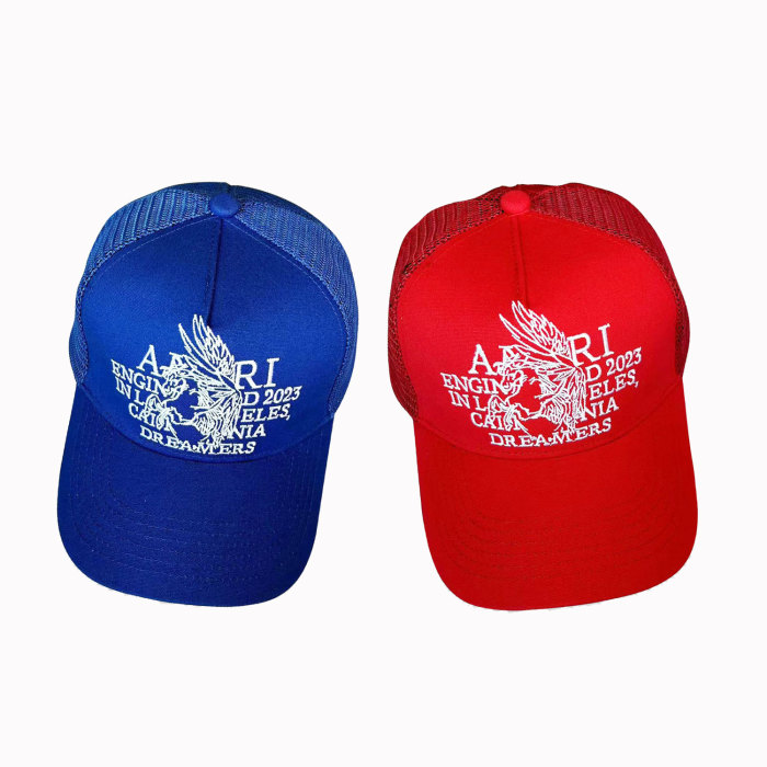 [50% Off]Amiri Pegasus Slogan Embroidered Mesh Duck Cap 4 colors 26815192