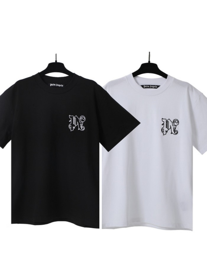Inverted chest letter PA embroidery tee 2 colors