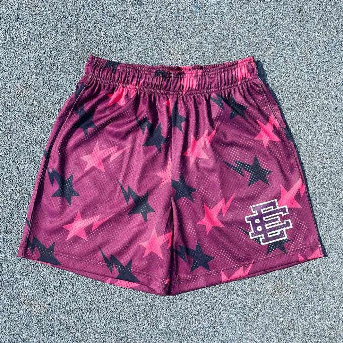 1:1 quality version  All-over Lightning Star Logo Print Shorts 6 colors