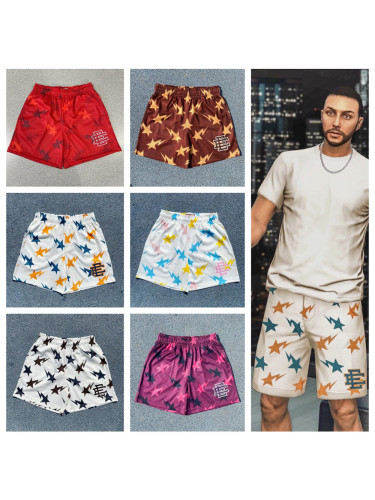 1:1 quality version  All-over Lightning Star Logo Print Shorts 6 colors