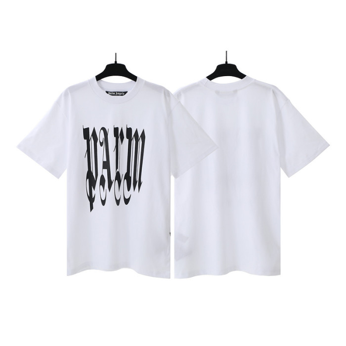 Gothic style chest large letter print tee 2 colors