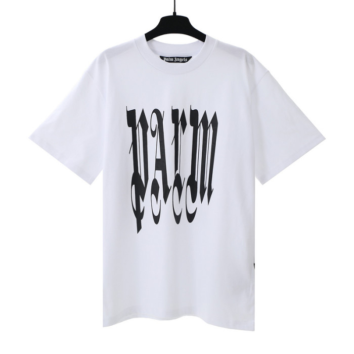 Gothic style chest large letter print tee 2 colors