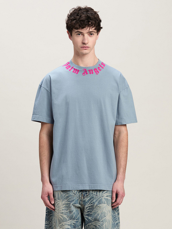 [50% Off]Palm Angels Basic Neckline Letter Wrap Solid tee 3 colors 26825407
