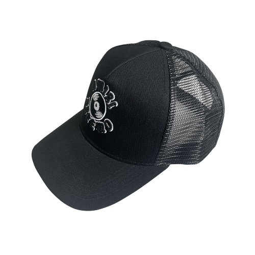 Radar Pattern Colorblock Embroidered Duck Cap