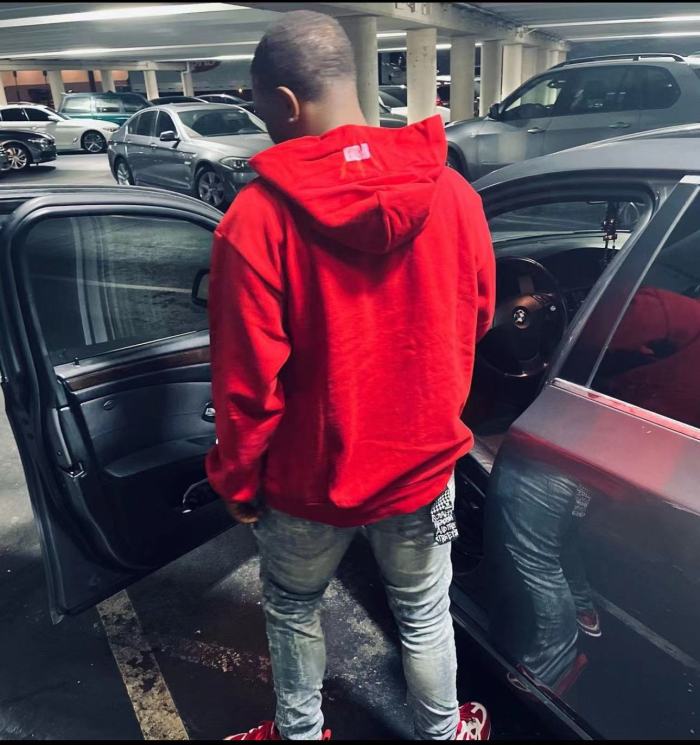 1:1 quality version Red 555 Spiderweb Foam Monogrammed Hoodie & Pants Set