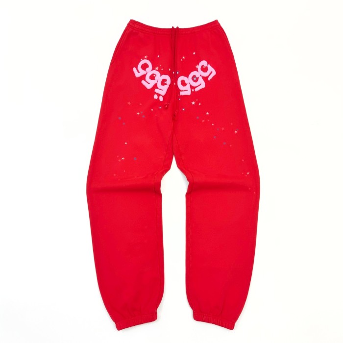 1:1 quality version Red 555 Spiderweb Foam Monogrammed Hoodie & Pants Set