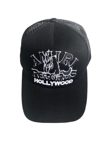 Cubic White Trimmed Clashing Color Letter Big Gray Wolf Embroidered Duck Cap