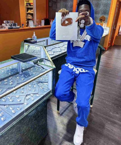 1:1 quality version Blue Diamond Studded Foam Letter Hoodie & Pants Set