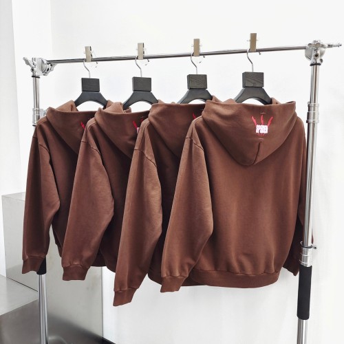 1:1 quality version Brown 555 Foam Letter Hoodie & Pants Set