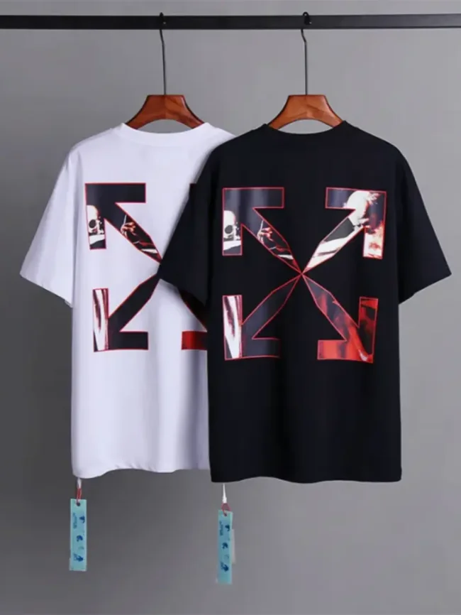 [buy more save more] [oversized version]1:1 quality version Off-white Skull Writing Tee