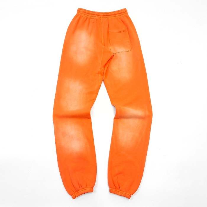 1:1 quality version Washed Orange Logo Print Drawstring Sweatpants with NFC tag