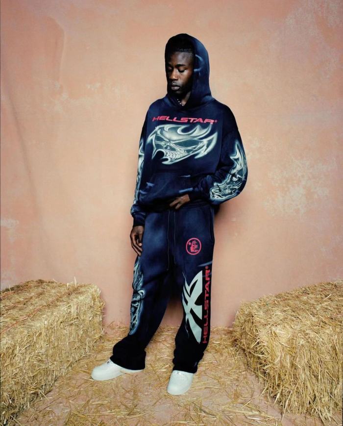 1:1 quality version Airbrushed Skull Demon Wind Hoodie with NFC tag