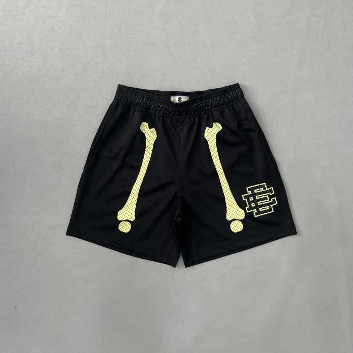 1:1 quality version Leg Bone Print Logo Shorts 3 colors