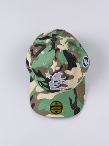 Camouflage Green Drill Logo Adjustable Duck Tongue Cap
