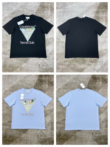 1:1 quality version Inverted Triangle Tennis Club Monogrammed tee 2 colors